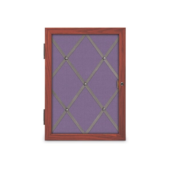 United Visual Products Sliding Door Wood Corkboard, 96"x36", Cher, UV9006OCS-CHERRY-FORBO UV9006OCS-CHERRY-FORBO - main